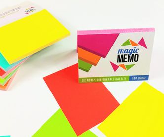 Magic Memo Notiz 100 Blatt Block Farben